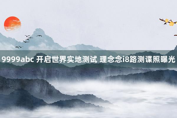 9999abc 开启世界实地测试 理念念i8路测谍照曝光