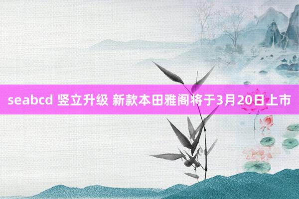 seabcd 竖立升级 新款本田雅阁将于3月20日上市