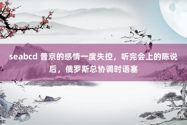 seabcd 普京的感情一度失控，听完会上的陈说后，俄罗斯总协调时语塞