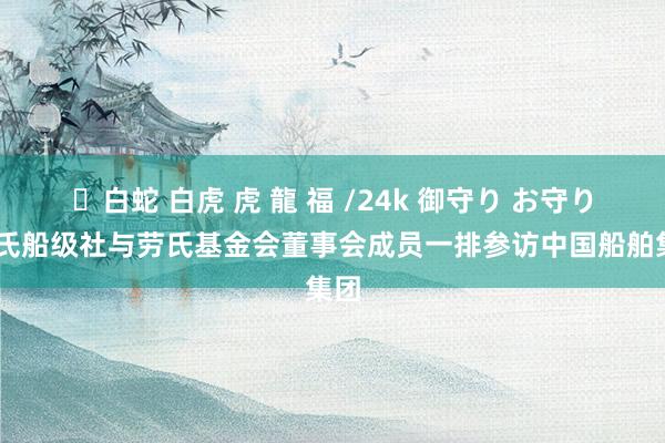 ✨白蛇 白虎 虎 龍 福 /24k 御守り お守り 劳氏船级社与劳氏基金会董事会成员一排参访中国船舶集团