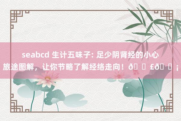 seabcd 生计五味子: 足少阴肾经的小心旅途图解，让你节略了解经络走向！👣💡